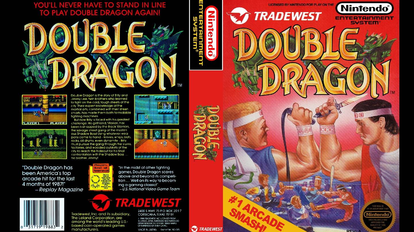 DOUBLE DRAGON. TECHNOS - TRADEWEST. 1988. NES