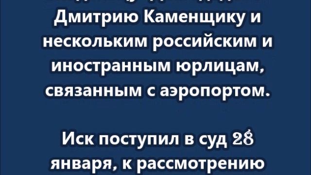 Генпрокуратура подала иск к основному владельцу Домодедово