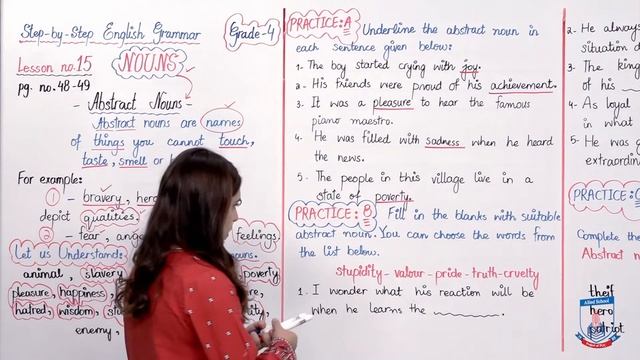 Class 4 - English - SBESG - Lecture 15 Abstract noun - Allied Schools