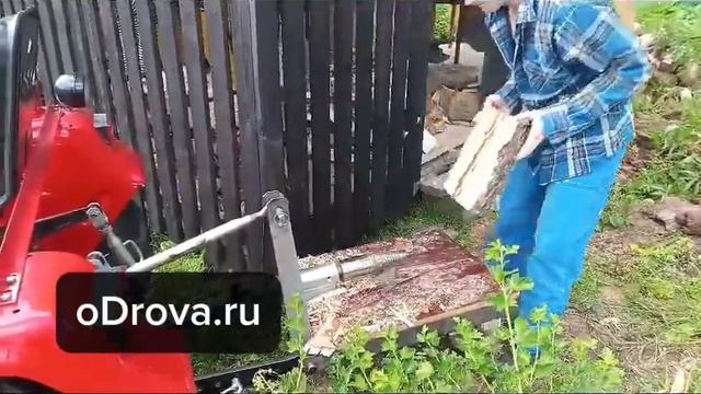 ДРОВОКОЛ ДЛЯ МОТОБЛОКА. Простое решение для заготовки дров, пару действий - и всё готово!