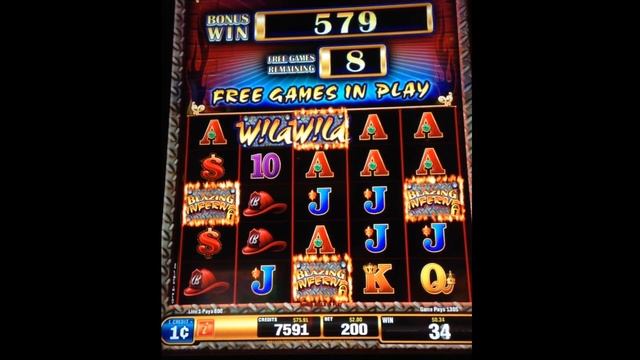*NEW* BLAZING INFERNO | BALLY - LOCKING WILDS! Slot Machine Bonus Win