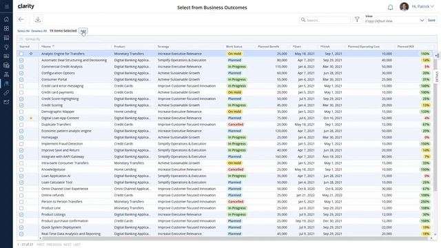 Clarity: Mapping Business Objectives to Investments