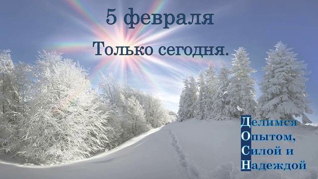 5 февраля. Только сегодня.