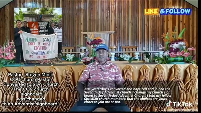 Steven Miniji, a COC Poster who converted with his entire church into Adventist gives his testimony
