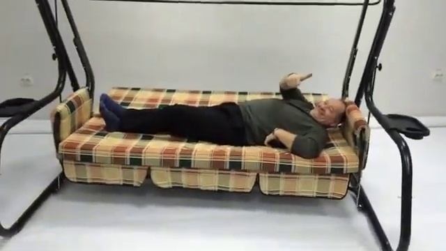 Садовые качели Калифорния-механизм раскладывания