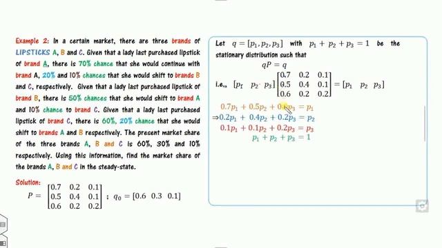 Lecture #5: Stationary Probability for a Markov Chain with Examples