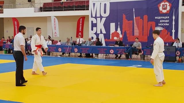 Схватка Никиты на чемпионате Москвы по дзюдо. 30.04.2025
