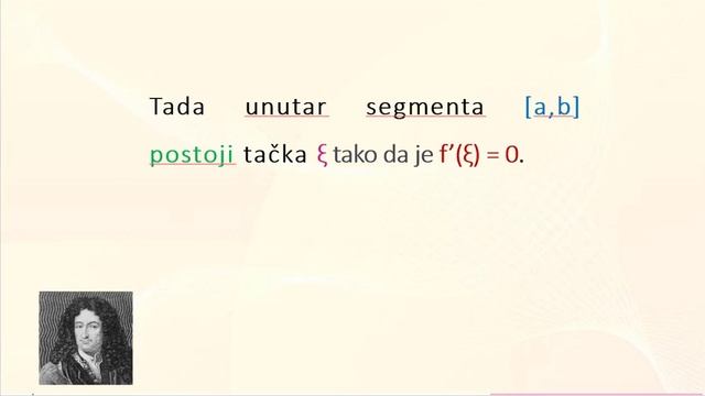 Rolova teorema. Teoreme diferencijalnog racuna. Matematicka analiza.