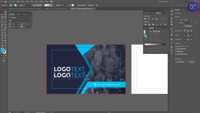 How to design a corporate business card in illustrator I make a business card I বিজনেস কার্ড ডিজাইন