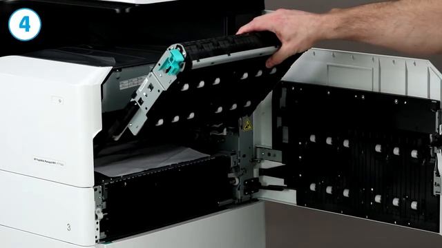 Clear Jams in the Right Duplexer | HP PageWide Pro 750/755 and Pro MFP 772/775 | HP