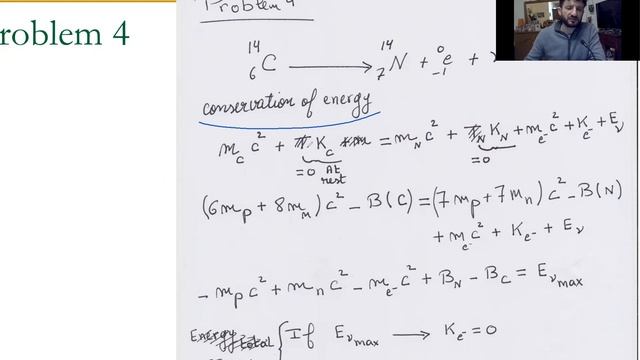 Problem 4   Maximum energy of neutrino   Beta Decay   Nuclear Physics
