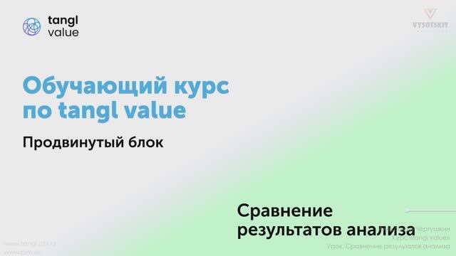 [Курс «Tangl value»] Сравнение результатов анализа