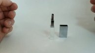 014 - Флешка Стеклянная Кристалл "Crystal Glass Metal" W14 серебряный матовый