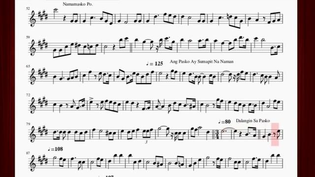 Namamasko Medley (Transcribed For Alto Saxophone) Play Along __ Karl  Wendell Saxophonist _saxophone