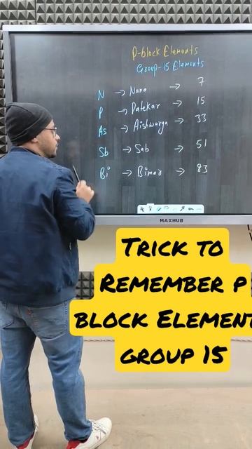 Trick to Remember p block Elements | How to learn Group 15 Elements | Period Table | #shorts