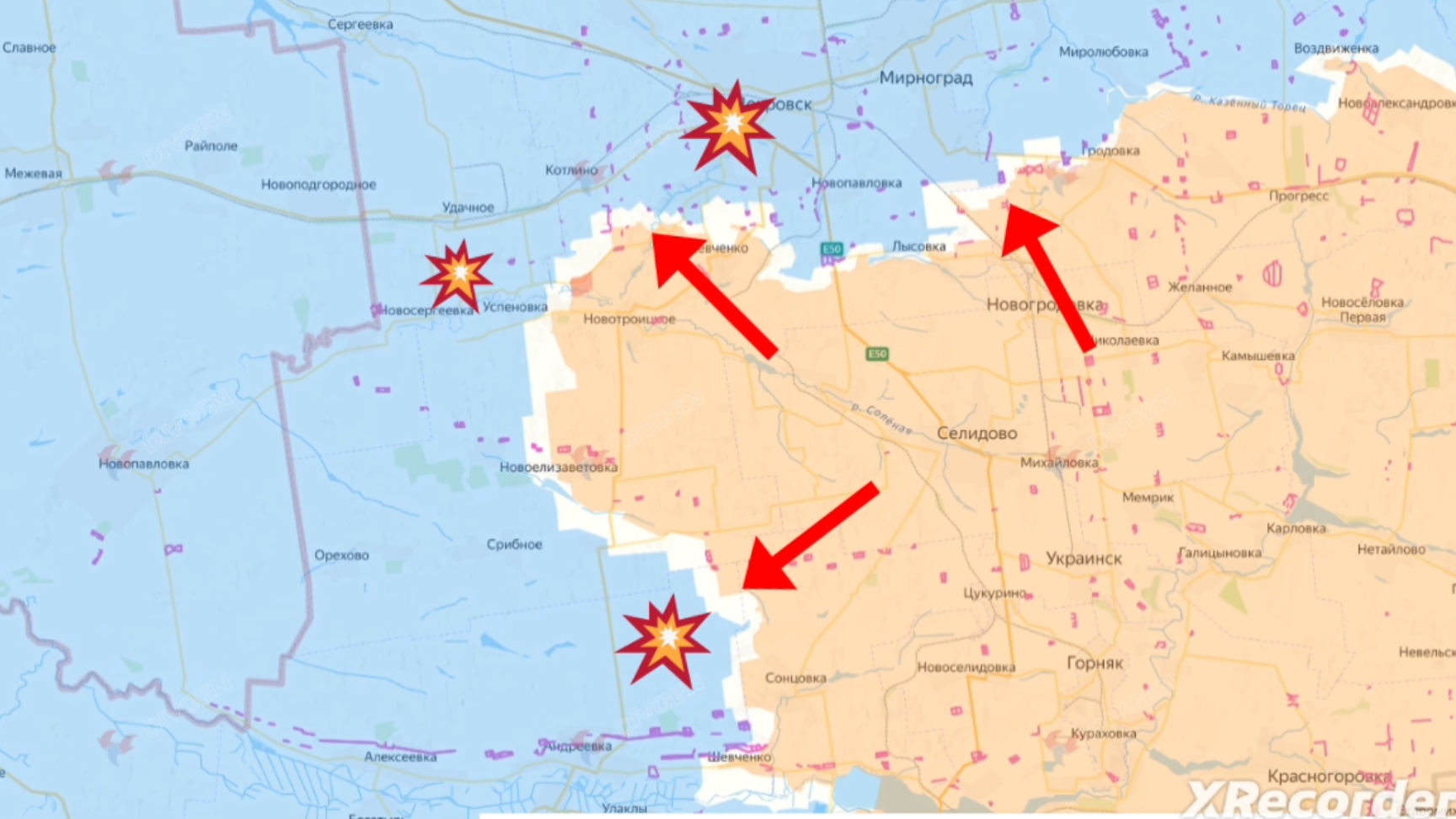 Крах обороны ВСУ на всем Покровском направлении - Сводка интерактивной карты СВО с 01.01.2025 по НВ