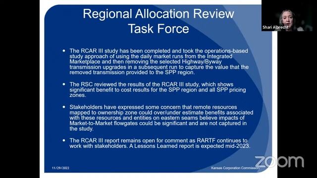 Business Meeting for Tuesday, November 29, 2022