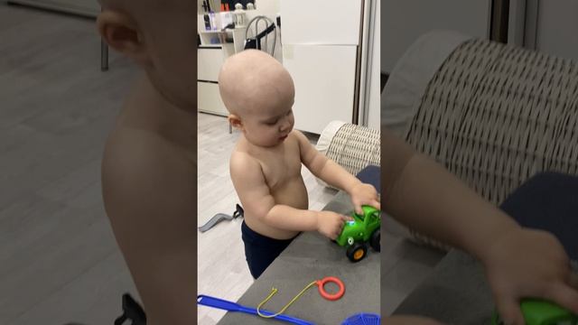 Синий(зеленый) трактор