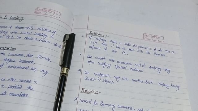 Section 8 Company || Short note || meaning, restrictions, features || B.com, M.com, LLB