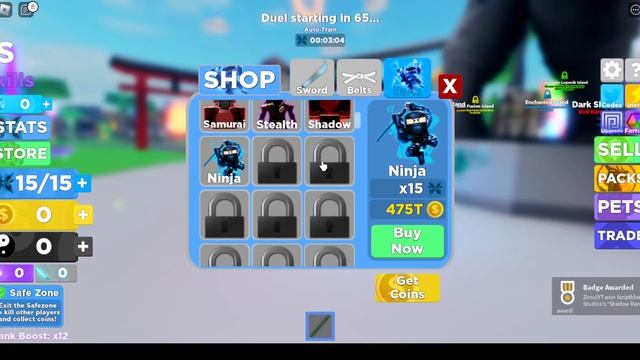 Играю в ⚡Ninja Legends! 2 часть ROBLOX