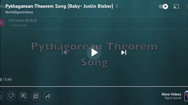 Pythagorean Theorem song loop (Justin Bieber baby)