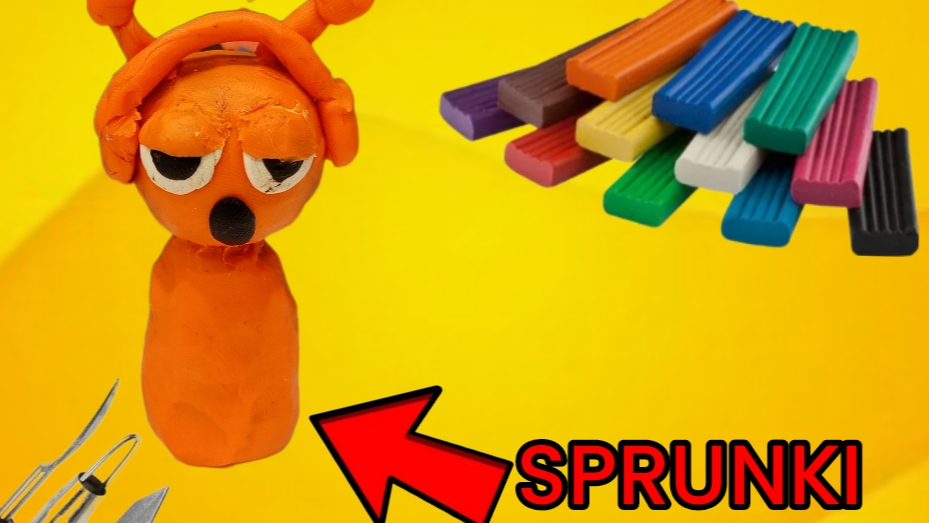 как слепить из пластилина 🤲 SPRUNKI за 5 минут