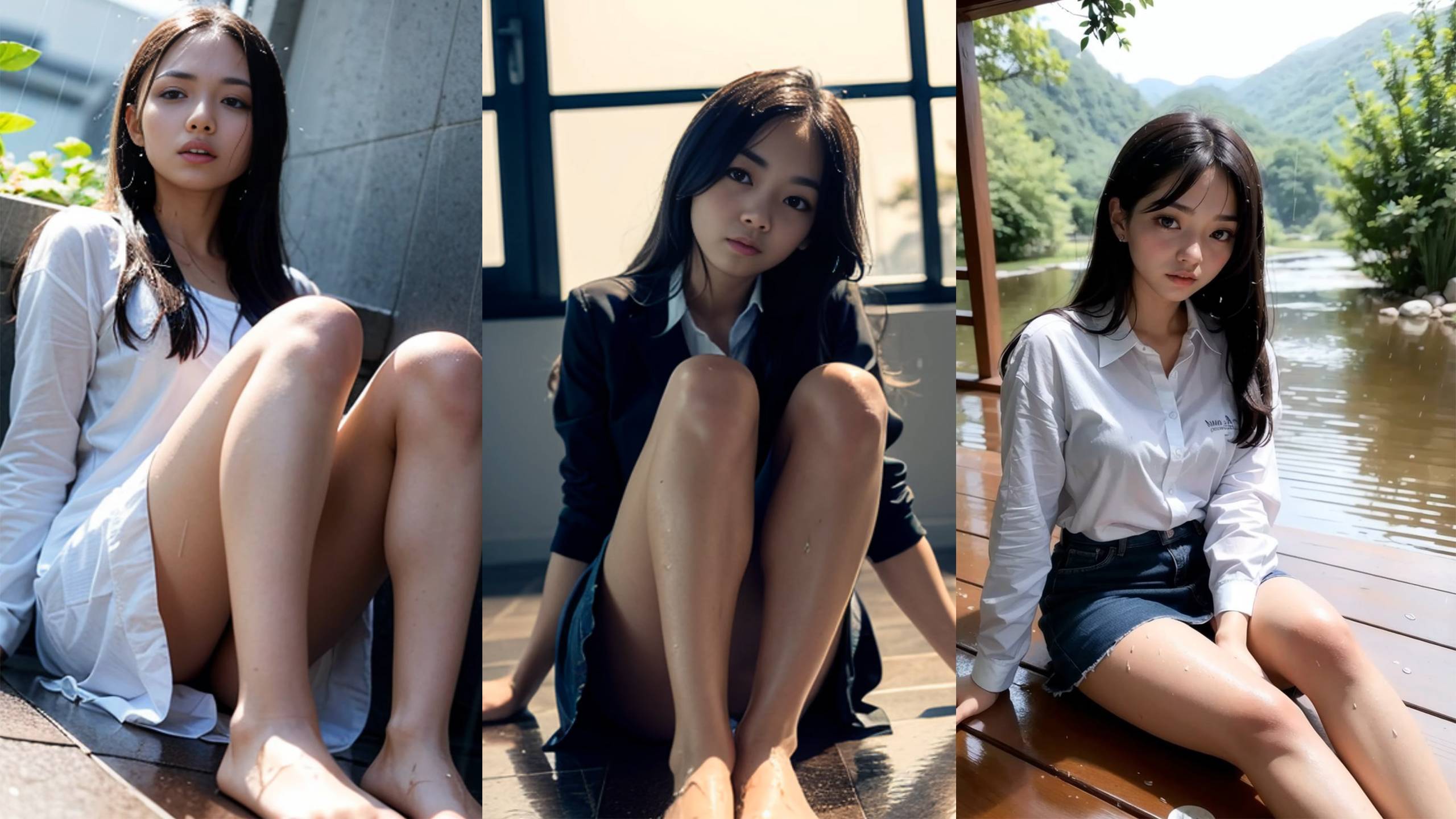 AI룩북 비오는날 화보