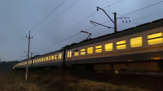 Электропоезд ЭП2Д-0092 платформа Захарово до станции Звенигород. 29.01.2025.