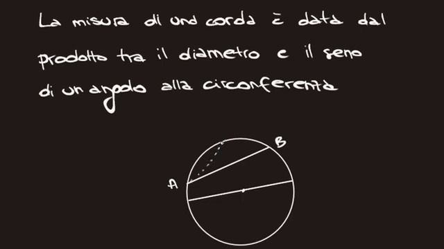 Applicazione dei teoremi sui triangoli rettangoli: area di un triangolo e teorema della corda