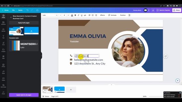 How To Create Digital Business Card on Canva For Selling it🤑
