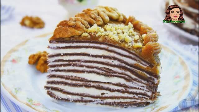 Блинный торт с творожным кремом на масленицу