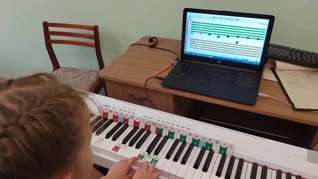 Учимся читать ноты с программой софт Моцарт, Света, 6 лет