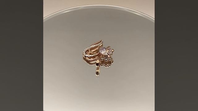 Серебро подвеска Рыбка с фианитом и алмазной гранью Б53813947Д5