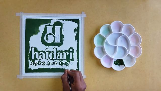 Haidari Agro and Food Logo | Poster Colors Painting | Painting Zone
