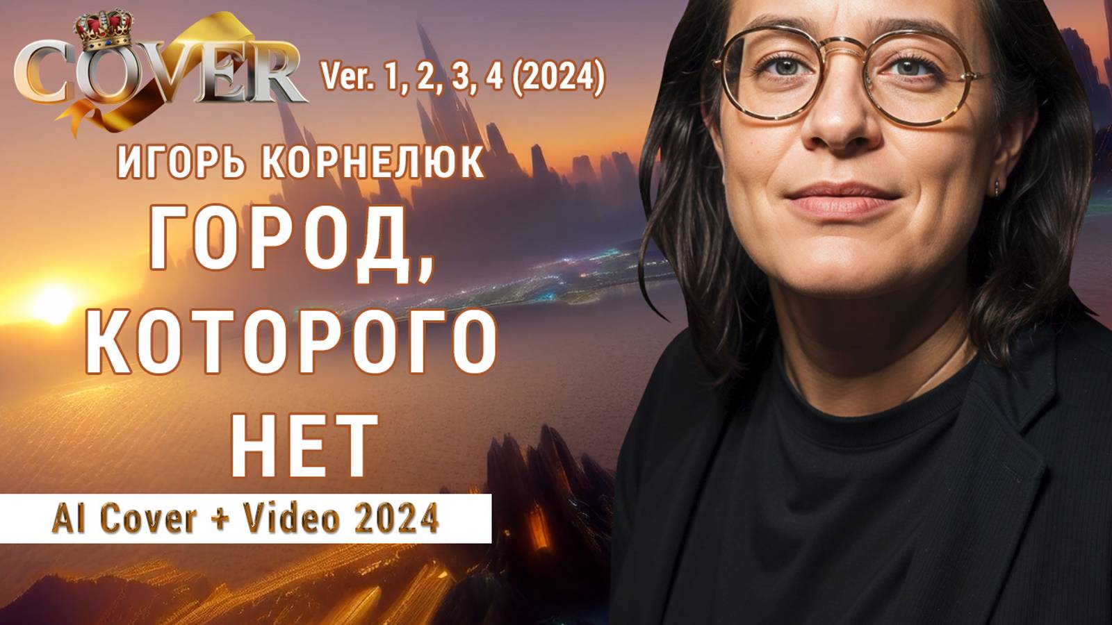 Город которого нет – Игорь Корнелюк (AI Cover + Video 2024 версии 1, 2, 3, 4 к тексту песни)