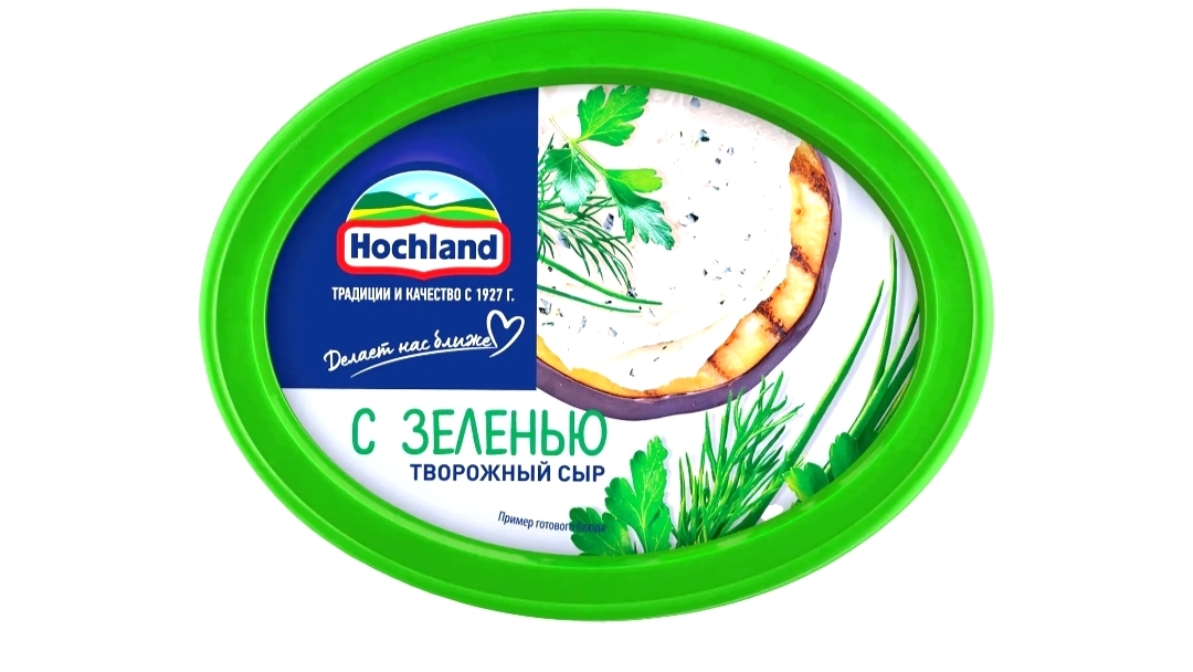 Сыр творожный Hochiland с зеленью. #еда #обзор #рек