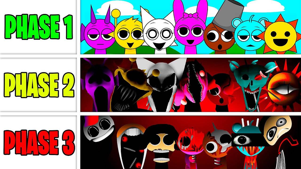 Incredibox Sprunki Mix — Фаза 1 против Фазы 2 против Фазы 3 — Режим ужасов