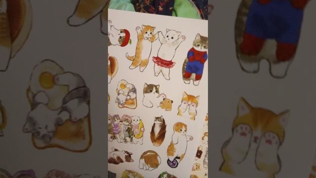 наклейки с мемными котиками и с обычными котиками!