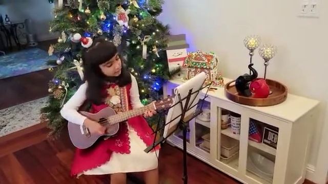 Jingle Bells (Christmas songs for kids) covered by Ishita on Ukulele