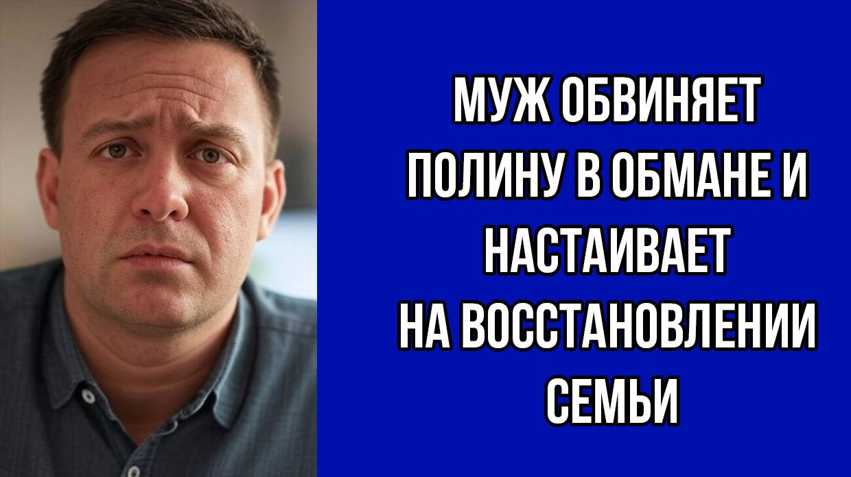 Муж требует от Полины признать его отцом ее сына и восстановить брак | Истории из жизни