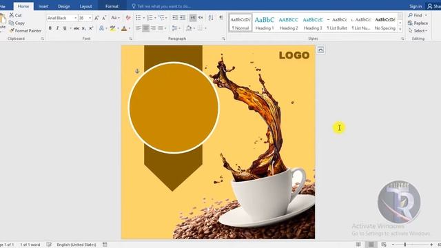 How to Create a Professional Business Post design In MS Word || Social media post design Tutorial.