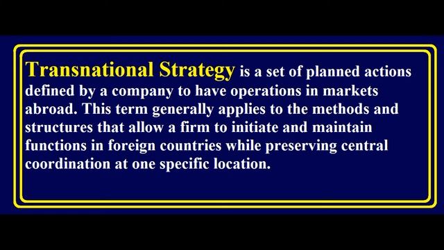 Transnational Strategy - Explained in Hindi / Urdu