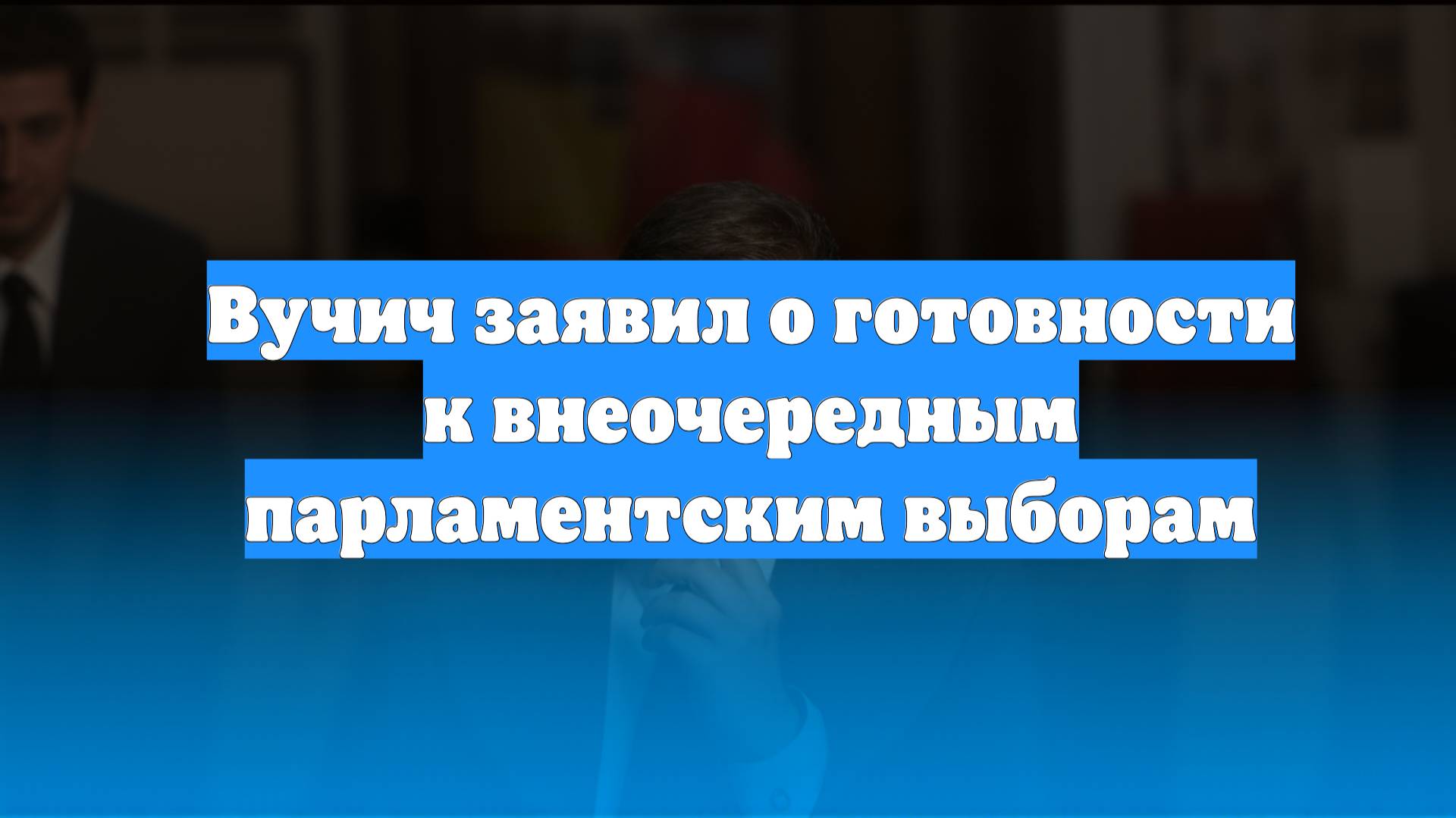 Вучич заявил о готовности к внеочередным парламентским выборам