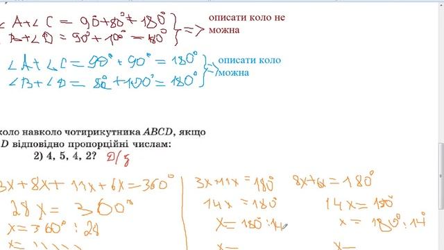 Вписані та описані чотирикутники. 8 клас