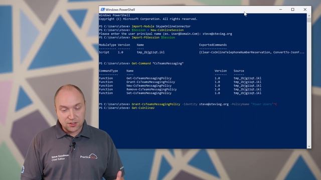 Using PowerShell to apply Messaging Policies to Teams Users