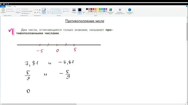 Противоположные числа