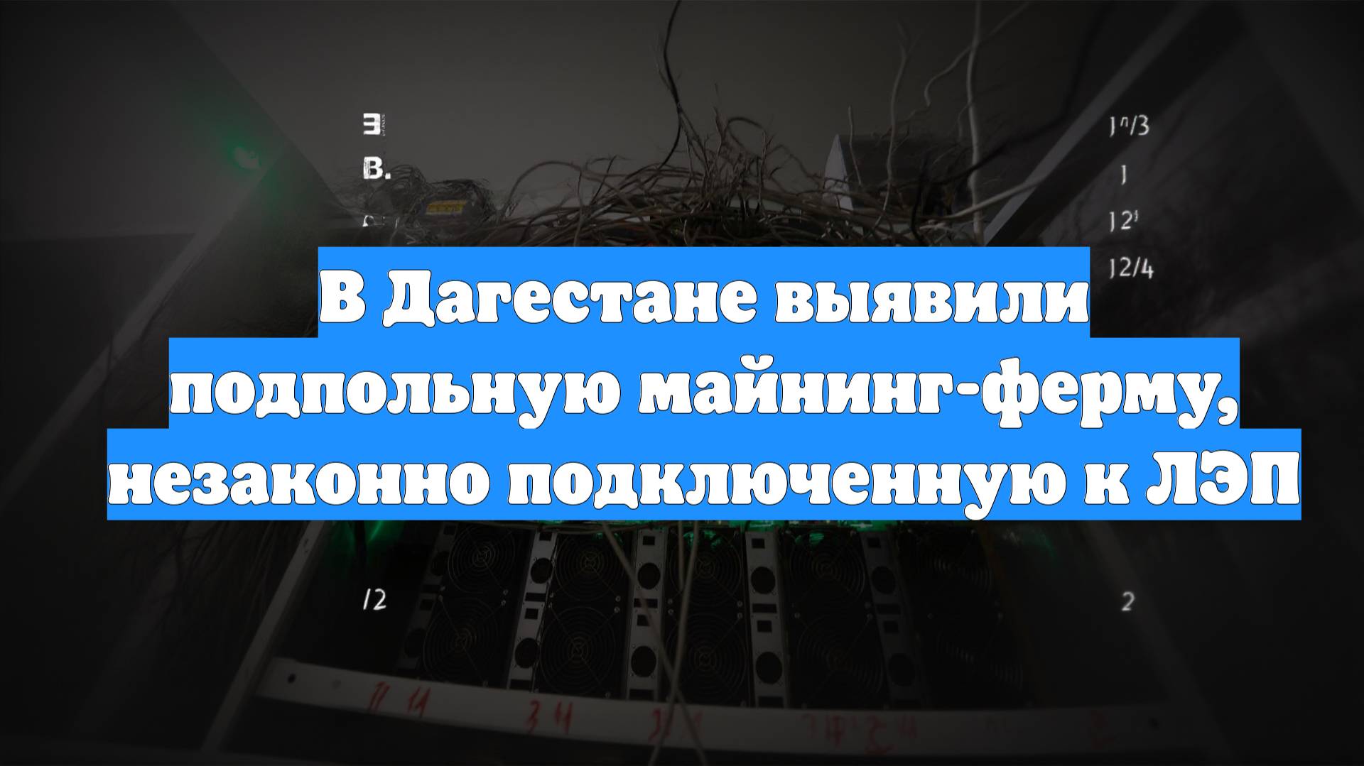 В Дагестане выявили подпольную майнинг-ферму, незаконно подключенную к ЛЭП