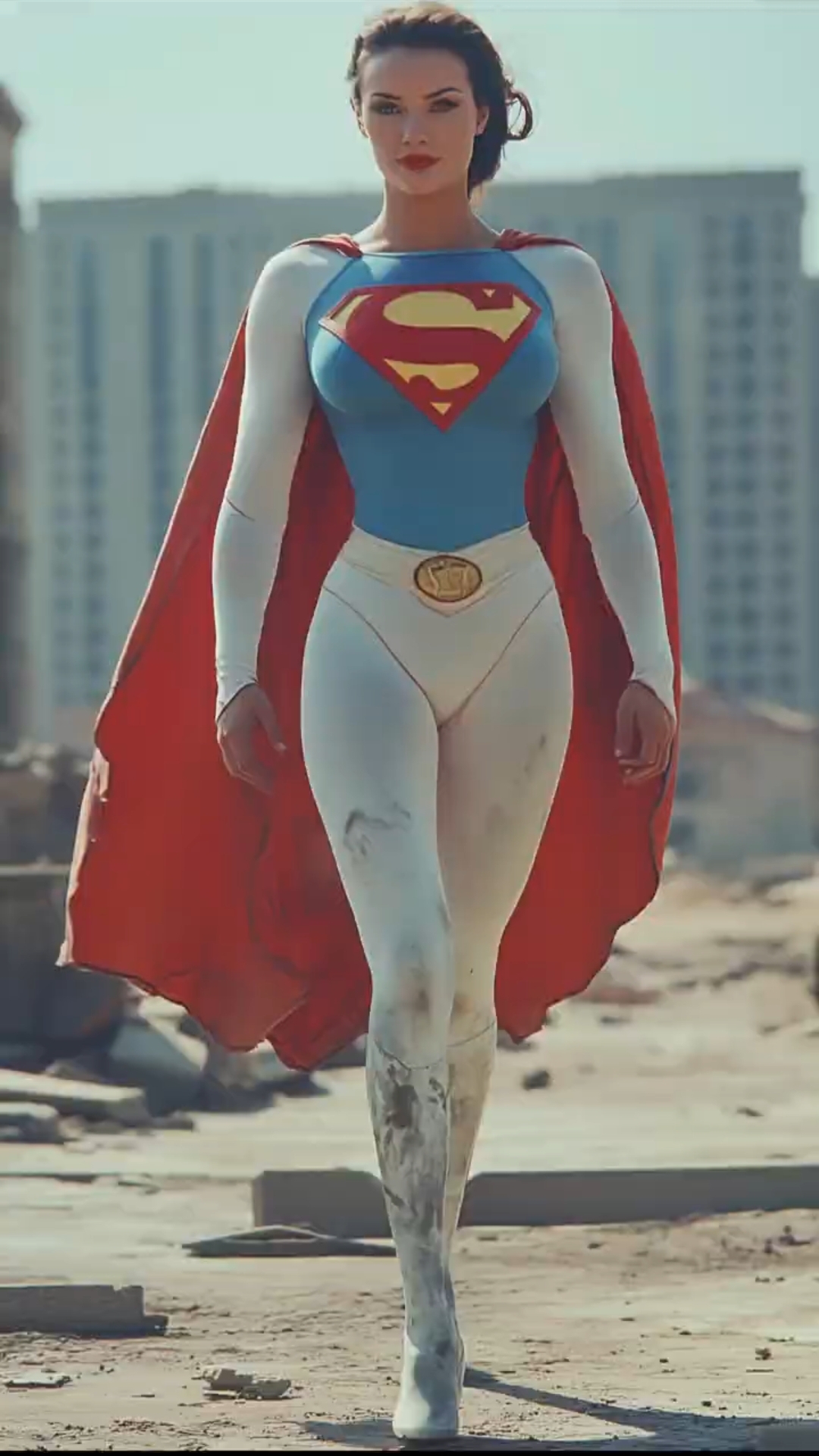 Как выглядят девушки разных наций в костюме супермена. Superwomen nation. Ai Midjourney