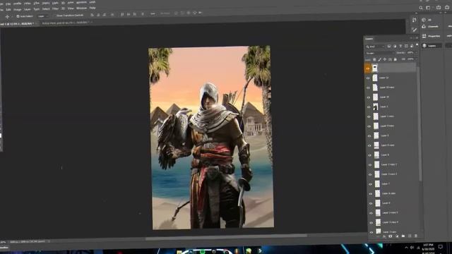 Assassin's Creed Origins Poster Manipulation | Speedart/Timelapse