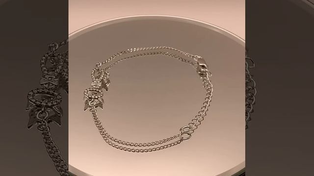 Серебряный браслет Кошка с фианитами родирование Б7389020Д